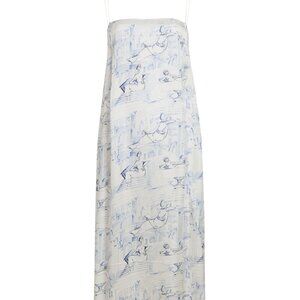 NWT - KHAITE Sicily illustration-print midi dress - Size 4